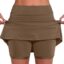 Skorts for Women with Pockets High Waisted Tummy Control Liner Athletic Shorts Gym Workout Running Biker Skorts Shorts