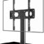 Suptek Universal TV Stands, Table Top TV Stand, Pedestal TV Stand for Most 17"-55" Screens, Height Adjustable TV Base Stand with Tempered Glass Base and Wire Management, Hold up to 40kg, VESA 75/400mm