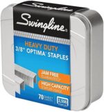 Swingline Optima High Capacity Staples, for 60/70 Sheets staplers, 3/8-Inch Leg Length, 125 per Strip, 2500 per Box (S7035550)