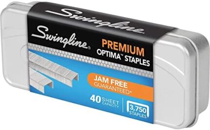 Swingline Optima Premium Staples, 0.25 Inch Leg Length, 40 Sheet Capacity, 3,750 Staples per Box, Silver (S7035556)