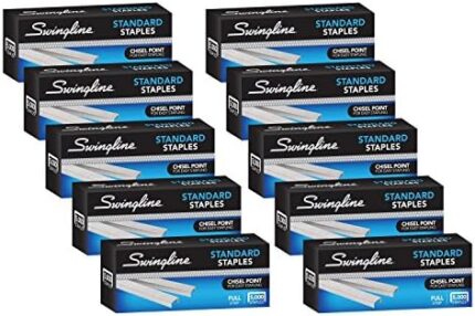 Swingline Standard Chisel Point Staples, 10 per Pack