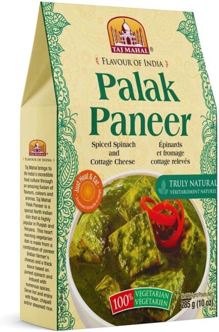 Taj Mahal Palak Paneer - Ready to Eat (Spinach/Cottage Cheese), 285 Grams