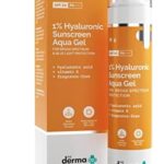 The Derma Co 1% Hyaluronic Sunscreen Aqua Ultra Light Gel with SPF 50 PA++++ For Broad Spectrum, UV A, UV B & Blue Light Protection - 50g(dermaco)