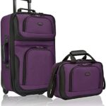 Travelers Choice US Traveler Rio Expandable Carry-On Luggage Set, One Size, 2-Piece (Purple)