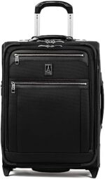 Travelpro Platinum Elite Softside Expandable Carry-On Upright Luggage — Shadow Black, 20-Inch