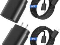 USB C Fast Charger 25W,2 Pack USB C Wall Charger Super Fast Charging Block for Samsung Galaxy S24/S24+/S24 Ultra/S23/23 Ultra/S22/ S21 FE/S20/Note 20 with 6FT USB C to C Cable