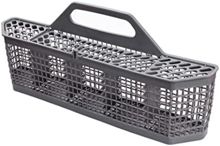 Universal Dishwasher Cutlery Basket Replacement WD28X10128 Dishwasher Utensil Silverware Basket, Compatible with Part No. AH959351, EA959351, PS959351, WD28X10127, WD28X10132