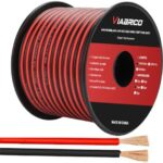 VIABRICO 14AWG 100FT Electrical Wire Cable 2 Conductors Red Black Cable Hookup LED Lighting Strips Flexible Wire Extension Cord 14 Gauge Copper Clad Aluminum Copper Wire 12V/24V DC Cable