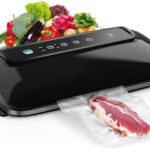 Vacuum Sealer Machine Powerful 80kpa | Multi-Functional Food Sealer with Roll Storage & Built-in Cutter | Bags & Accessory Hose Included | Bag Sealer for Food Saver, Sous Vide, Meal Prep | Black