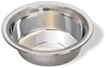 Van Ness Pets Lightweight Stainless Steel Cat Bowl, 8 OZ Food and Water Dish, Natural