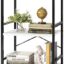 Vermess Bookshelf, 3 Tier Industrial Bookcase, Metal Small Bookcase, Rustic Etagere Book Shelf Storage Organizer for Living Room, Bedroom, and Home Office, White