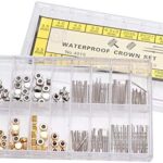 Watch Crown, Watch Repair Kit Professional Watch Crown Tube Steam Set Watch Repairing Accessory Watches Parts Watch Crown Spare Parts Silver Bronze Assorted