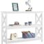 YAHEETECH 3 Tier X-Design Console Table, Occasional Sofa Table for Entryway/Hallway, Accent Tables w/Storage Shelves, Living Room Entry Hall Table Furniture, White