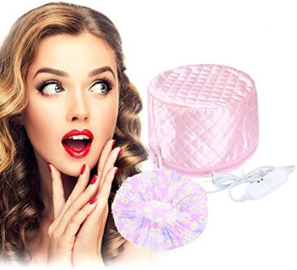 (diamond Pink) - 110V Hair Care Hat,Hair SPA Cap,Hair Care Steamer Cap,Thermal Hair Cap,Waterproof Home Hair Thermal Care Electric Hair Treatment Beauty Steamer Perfect for Family Personal Care (diamond Pink)