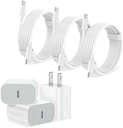 iPhone Charger Fast Charging【Apple MFi Certified】 3Pack USB-C Wall Charger Block with 6FT USB C to Lightning Cables for iPhone 14/14 Pro/14Pro Max/13/13 Pro/12/12 Pro/12 Pro Max/11/Xs Max/XR/X Type C