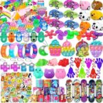 116 PCS Party Favors for Kids 4-8 8-12, Pop Fidget Toys, Treasure Box Toys, Pinata Filler, Goodie Bag Stuffers, Treasure Chest, Carnival Prizes, Prize Box Toys for Kids Classroom