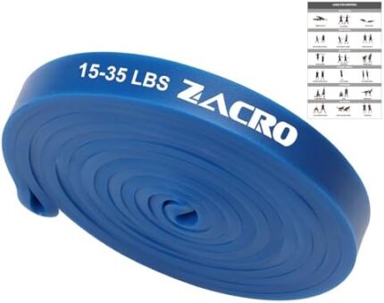 Zacro Resistance Bands Set - Pull Up Bands Set for Men and Women - Exercise Loop Bands with Door Anchor, Training Poster & Pouch for Workout Home Gym Exercise, Yoga, Pull Up Assistance Bands