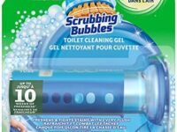 Scrubbing Bubbles Toilet Bowl Cleaner, Fresh Gel Toilet Cleaning Stamp, Rainshower Scent, Dispenser with 6 Gel Stamps