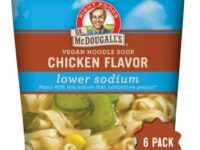 Dr. McDougall's Right Foods Vegan Chicken Flavor Noodle Soup Light Sodium 40 g (Pack of 6)