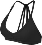 YEOREO Workout Sports Bras for Women Padded Strappy Open Back Gym Bra Lorelie Light Impact Criss Cross Yoga Crop Top