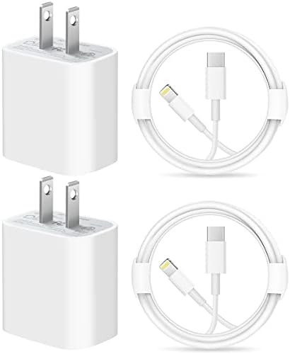 iPhone Charger Fast Charging [Apple MFi Certified] 20W USB C Charger Block Charger with 6ft Fast Charging Cable Compatible with iPhone 14 13 12 11 Plus Pro Max Mini iPad