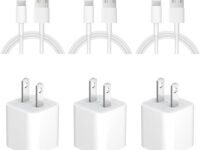 iPhone Charger [Apple MFi Certified] USB Charger Block with 6ft USB to L Cable Compatible with iPhone 14 13/12/11/XS/XR/X 8 7/iPad - 3Pack