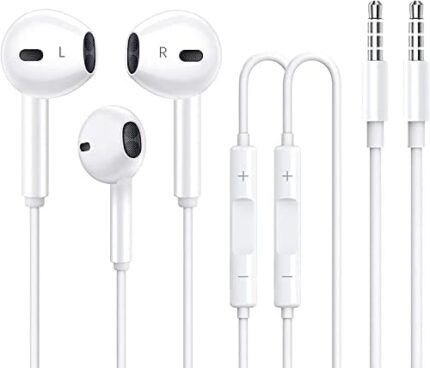 2 Pack Apple Earbuds [Apple MFi Certified] Earphones Wired with Microphone for 3.5mm iPhone Headphones (Built-in Microphone & Volume Control) Compatible with iPhone,Computer, MP3/4,Android