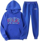 2 Piece Outfits Women's Xmas Sweatsuits Long Sleeve Hoodie and Sweat Pants Fall Winter Pocket Lounge Sets Tracksuit