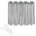 200pcs Landscape Staples, 6 Inch Garden Stakes, 11 Gauge Anti-Rust Garden Staples Landscape Fabric Pins, Heavy-Duty Lawn Staples for Landscape Fabric