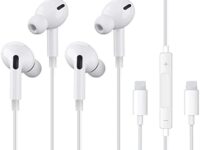 2Pack in-Ear Headphones for All iOS Wired Stereo Sound Headphones for iphone, Earphones Wired Stereo Sound Earbuds Headphones Compatible with iPhone with Microphone and Volume Control