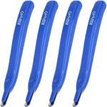 4 Pack Magnetic Staple Remover, FineGood Push full Professional Easy Set for School, Office and Home - Blue