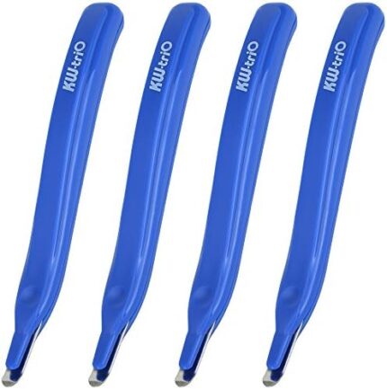 4 Pack Magnetic Staple Remover, FineGood Push full Professional Easy Set for School, Office and Home - Blue