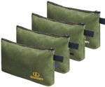 4 Pack Upgrade Zipper Canvas Tool Pouch, 20 oz Heavy Duty Tool Bag, Water Resistant Utility tools Organizer