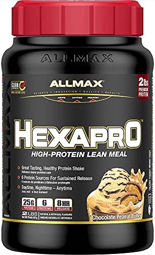 ALLMAX Nutrition - HEXAPRO - Ultra-Premium - 6 Protein Matrices - Peanut Butter - 2 Pound