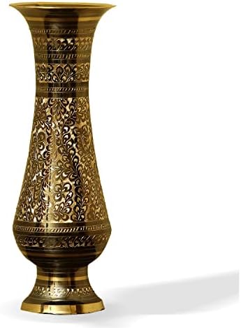 ARRC Vase for Home Décor | Handcrafted Gold Vase Vase | 10" Tall Decorative Vase | Flower Vase | Gold Vases for Centerpieces | Table Centerpieces | Decorative Vase | Table Decor, Entryway, Farmhouse