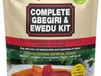 Africanada Foods Complete Gbegiri and Ewedu Kit with individual packed beans flour, jute(ewedu) leave, pepper, locust beans, ground crayfish, red palm oil | Easy to Use | Just add your protein | Smart Cooking…