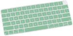 Allinside Keyboard Cover Silicone Skin for iMac Magic Keyboard A2449/A2450, Ultra Thin Protective Skin for iMac 24 Inch Wireless Keyboard 2021 Released, US Layout, Computer Accessories, Light Green