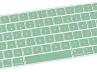 Allinside Keyboard Cover Silicone Skin for iMac Magic Keyboard A2449/A2450, Ultra Thin Protective Skin for iMac 24 Inch Wireless Keyboard 2021 Released, US Layout, Computer Accessories, Light Green