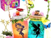 Alritz Fairy Lantern Craft Kit - Gift for Kids Girls - Remote Control Mason Jar Night Light - DIY Garden Decorations Art Project, Creative Activities for Birthday Party and School