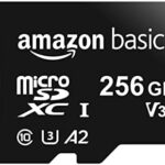 Amazon Basics 256GB microSDXC Memory Card with Full Size Adapter, 100MB/s, U3