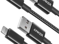 Anker 6 ft Premium Double-Braided Nylon Lightning Cable [2-Pack], Apple MFi Certified for iPhone Chargers, iPhone X/8/8 Plus/7/7 Plus/6/6 Plus/5s, iPad, iPad Mini, and More (Black)