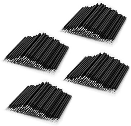 Annhua 400 Pcs Micro Applicator Brush Disposable Micro Applicators for Eyelash Extension, Black Micro fiber Wands Dental Brushes for Mascara and Personal Care