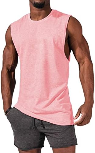 Aoysky Mens Crewneck Tank Tops Athletic Beach Sleeveless Shirts