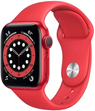 Apple Watch Series 6 (GPS, 40mm) - (Product) RED Aluminum Case with RED? Sport Band (Renewed)