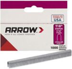 Arrow Fastener 187 7/16-Inch Genuine T18 Staples, 1,000-Pack