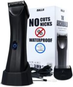 BALLS V3 The Archibald - Body & Pubic Hair Trimmer for Men - No Cuts, Sacksafe Guard, 100% Waterproof, Cordless - Black - Ball Trimmer Men and Groin Trimmer for Men with Replaceable Ceramic Blades