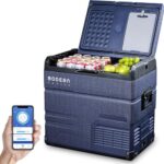 BODEGACOOLER 12 Volt Car Refrigerator,57 Quart Portable 12v Fridge Dual Zone APP Control,54.2L Car Freezer -4℉-68℉, Electric Cooler Compressor 12/24V DC and 100-240V AC for Traveling,RV,Camping,Van