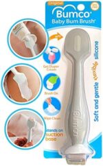 Baby Bum Brush, Original Diaper Rash Cream Applicator, Soft Flexible Silicone Brush, Unique Gift for boy girl [Gray]