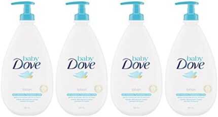 Baby Dove Sensitive Skin Care Hypoallergenic Lotion with Skin-natural Nutrients Rich Moisture Baby Lotion Free of Parabens, Phthalates, Dyes and Sulfates 591 ml (Pack of 4)