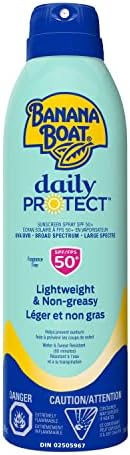 Banana Boat Daily Protect Lightweight Sunscreen Spray for Every Day Use, Spf 50+, 226 gram